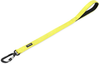 Hyhug Short Dog Leash Heavy Duty Nylon with Comfortable Padded Handle, Durable Training Pet Leashes for Small Medium Large Dogs(24 Inches, Luminous Yellow)
