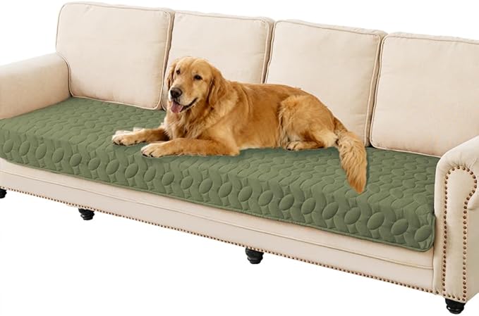 Ameritex Waterproof Pet Bed Cover Anti-Slip Dog Bed Blanket for Sofa and Furniture Waterproof New Pattern Design (Green, 30x80 Inch (Pack of 1))