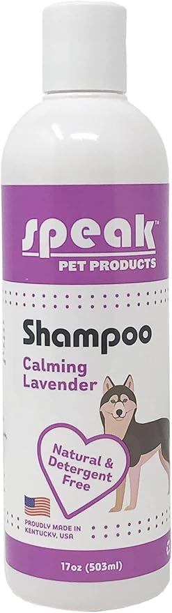 Speak Pet Products Natural Dog Shampoo, Calming Lavender, 17oz