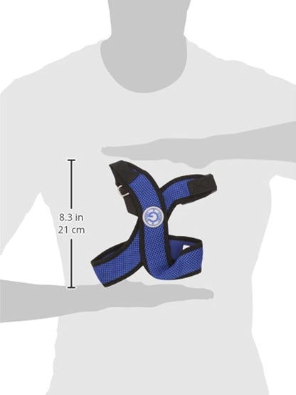 Gooby Comfort X Head in Harness - Blue, Large - No Pull Small Dog Harness, Patented Choke-Free X Frame - Perfect on The Go Dog Harness for Medium Dogs No Pull or Small Dogs for Indoor and Outdoor Use
