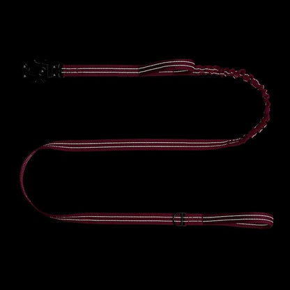 ICEFANG Tactical Dog Leash,K9 Training Walking Bungee Lead with 2 Control Handle,Heavy Duty Quick Release Metal Clasp,for Medium Large Breed (Reflective Rose, 6 FT)