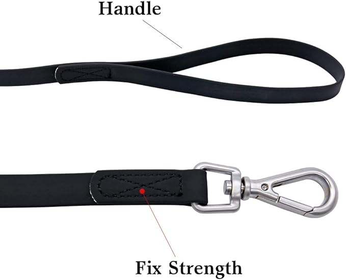 Waterproof Dog Training Leash 50FT 30FT 15FT 10FT 5FT Heavy Duty Recall Long Lead for Large Medium Small Dogs (10FT, Black)