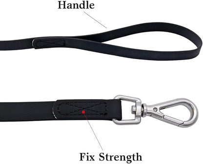 Waterproof Dog Training Leash 50FT 30FT 15FT 10FT 5FT Heavy Duty Recall Long Lead for Large Medium Small Dogs (10FT, Black)