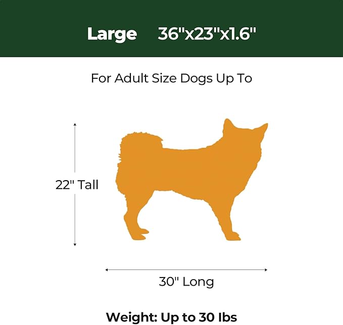 BALANCE Dog Crate Bed, Orthopedic Dog Bed Pad with Waterproof Liner, Washable Crate Foam Pet Mat for Large, Medium, Puppy Dogs Breeds, Powder Blue, 36"x23"x1.6"