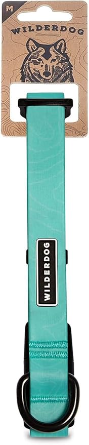 Wilderdog Waterproof Dog Collar - Repels Water & Dirt - Medium 13"-18" - Seafoam