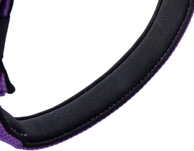 EXCELLENT ELITE SPANKER Reflective Dog Collar Classic Soft Padded Breathable Nylon Adjustable Pet Collar with Quick Release Buckle for Boy Girl Male Female Puppies Small Medium Large Dogs(Purple-S)