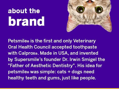 Petsmile Professional Pet Toothpaste for Cats & Dogs - Only VOHC Accepted Toothpaste - Clinically Proven to Control Plaque & Tartar Calprox Formula (Say Cheese, 4.2 Oz)