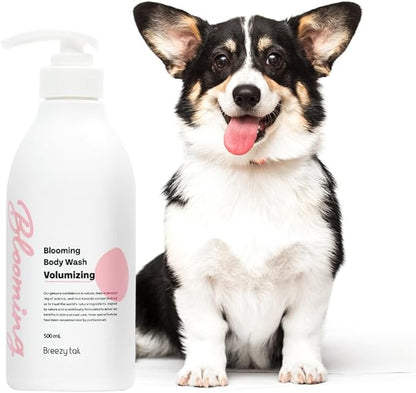 Breezytail Blooming Volumizing Dog Shampoo, Loved by Top Korean Groomers, Volumizing Formula for a Shiny & Fluffy Coat – Easy Breezy, Professional Care at Home (16.9 fl oz/500ml) (10.1 fl oz)