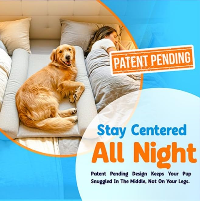 Does Your Dog Love You a Little Too Much at Night? Try Denmate:The First On-Bed Dog-Bed Designed to stabilize Nighttime Movement & Improve Dog & Owners Sleep. Machine Washable. Sleep Better Together