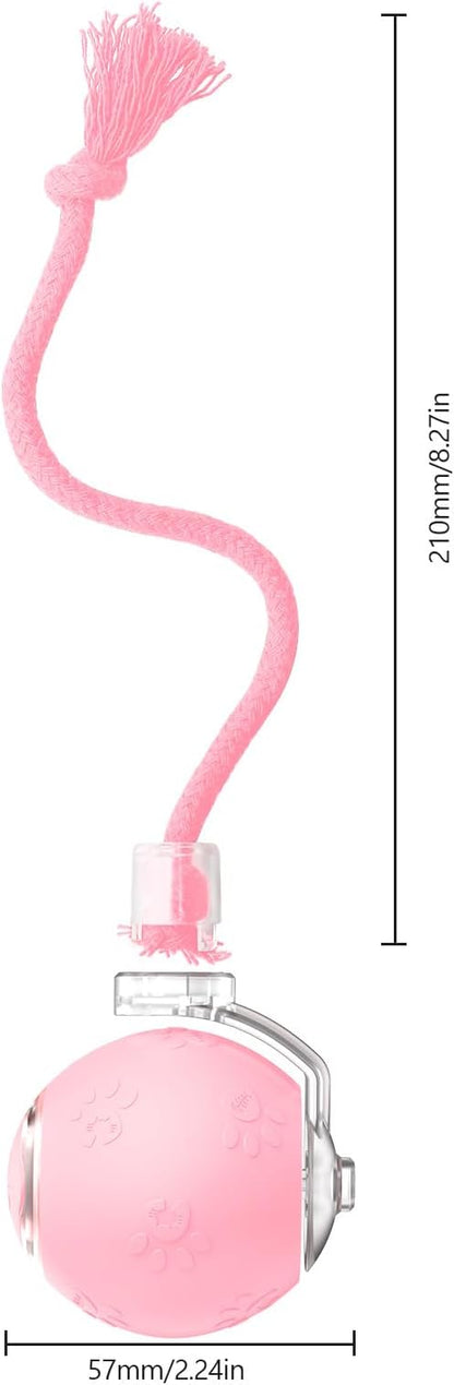 Interactive Cat Toys, Automatic Moving Cat Toys for Bored Indoor Adult Cats, Fast Rolling, Chirping & Motion-Activated Kitty Toys, Fun Gift for Cats with Speedy Tail 2.0, USB Rechargeable (Pink)