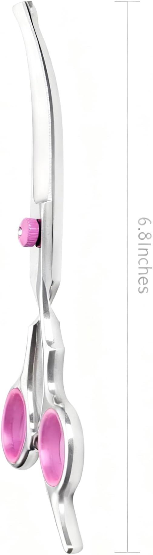 Curved Scissors for Dog Grooming, Fcysy Stainless Steel Pet Grooming Shears with Safety Round Tip, Curved Dog Grooming Scissors for Dogs & Cats Face, Legs, Ears – Pink