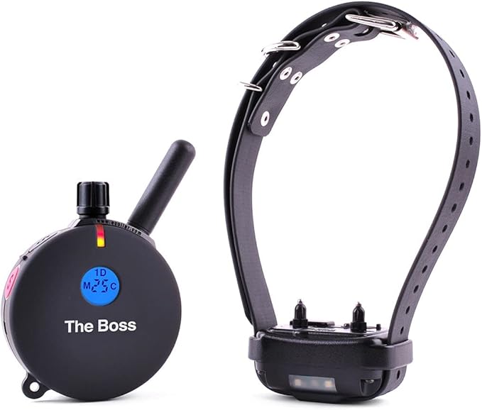 Educator ET-800 The Boss E Collar for Dog Training with Remote - 1 Mile Range, Waterproof, 100 Blunt Stimulation Levels, Tone or Vibration Mode, Night Light Tracking for Small, Medium & Large Dogs