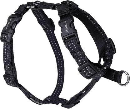 Wildebeest Valencia No Pull Dog Harness | Front and Back Leash Clips | Soft Padded Straps | Lightweight, Adjustable, Easy On/Off for Training and Dog Walking | X-Small Black