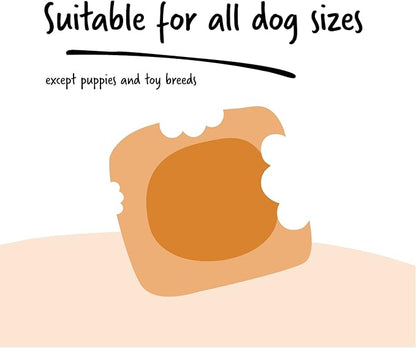 Ultra Chewy Peanut Butter Double Treat Bones: Long-Lasting Dog Treats Made in USA for Large and Small Breeds, Highly Digestible, Ideal for Aggressive Chewers (12 Count)