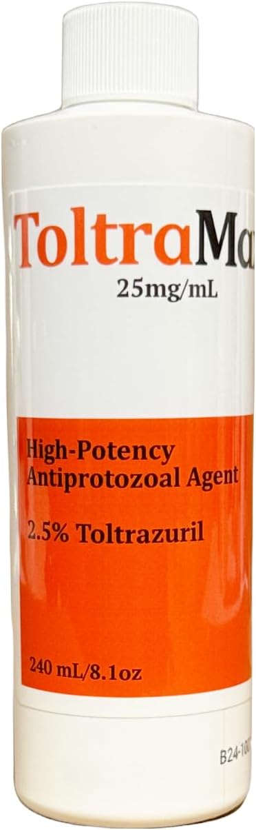 ToltraMax Toltrazuril 2.5% for Horses, Dogs, Cats, 240mL/8.1 Ounce, for Non-Food Chain Animals