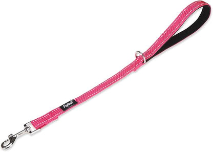 PUPTECK Reflective Dog Leash with Comfortable Padded Handle Durable Nylon Dog Lead for Small Medium and Large Dogs Cats Walking Running Training Outside, Hot Pink