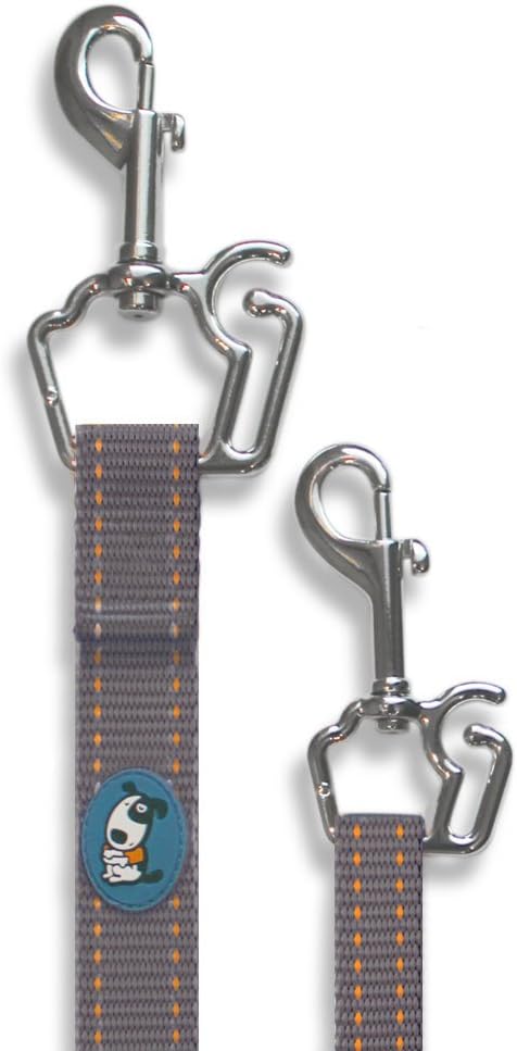 ThunderLeash No-Pull Dog Leash (Small (12 to 25 lbs), Grey)