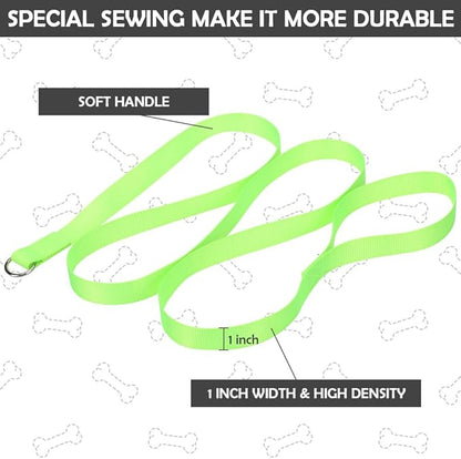HOMIMP Slip Lead Dog Leash 6 FT- 8 PCS Bulk Colors Kennel Control Leashes for Small Medium Large Dogs Puppy Animal Rescue, Grooming - Heavy Duty Strong Nylon 6 Foot Long for Shelter, Vet, Training