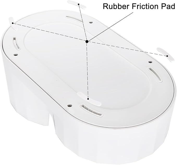 RIZZARI Gravity Water Bowl Dispenser: 4L White Stainless Steel Water Feeder Without Filter - Detachable Food-Grade Bowl -Spill-Proof - for Small Cats & Busy Multi-Pet Owners - Home Bedroom Garden