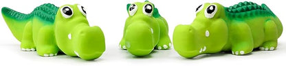 Pawdoer Squeaky Dog Toys for Medium Dogs, Soft Latex Squeaky Dog Ball, Cute Funny Squeak Crocodile Pet Toys