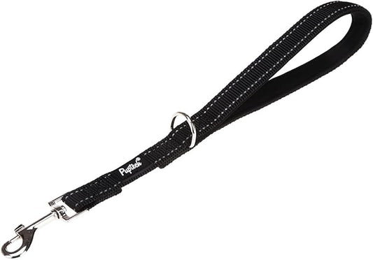 PUPTECK Reflective Dog Leash with Comfortable Padded Handle Durable Nylon Dog Lead for Small Medium and Large Dogs Cats Walking Running Training Outside, Black