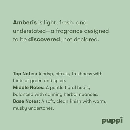 PUPPI Gentle Dog Shampoo Mini (Amberis) | 3.1 fl oz. / 92 ml | Enriched with Aloe Vera and Cucumber Extract | Hypoallergenic Dog Shampoo Sensitive Skin | Travel Size Shampoo