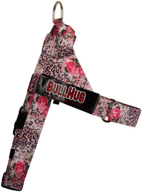BULLHUG Adjustable Dog Harness– No Pull, No Choke – for English Bulldogs, French Bulldogs, Pugs & Broad-Chested Breeds – Easy, Safe Walks (Rosie, XL)