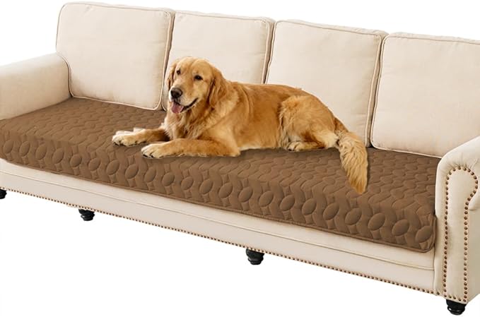 Ameritex Waterproof Pet Bed Cover Anti-Slip Dog Bed Blanket for Sofa and Furniture Waterproof New Pattern Design (Camel, 30x90 Inch (Pack of 1))