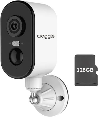 Waggle 4G LTE Cellular Security Camera, 2K HD Pet Monitor, No WiFi, 9000mAh Battery, Night Vision, 2-Way Talk & Siren Alarm, Dog Monitor for RVs/Camping/Travel & Indoor/Outdoor - Subscription Required