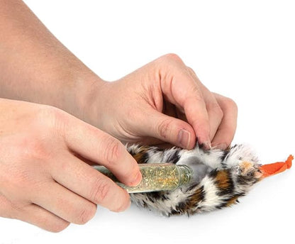 Instincts by SmartyKat 2-Pack Mouse 'N Mate Plush Refillable Cat Toys w/HappyNip Tube (Catnip & Silvervine) - Multicolor, 2-Pack