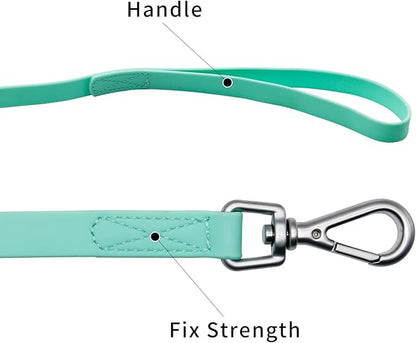 Waterproof Dog Training Leash 50FT 30FT 15FT 10FT 5FT Heavy Duty Recall Long Lead for Large Medium Small Dogs (5FT, Mint Green)