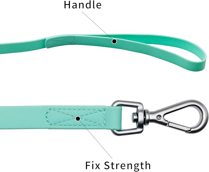 Waterproof Dog Training Leash 50FT 30FT 15FT 10FT 5FT Heavy Duty Recall Long Lead for Large Medium Small Dogs (10FT, Mint Green)