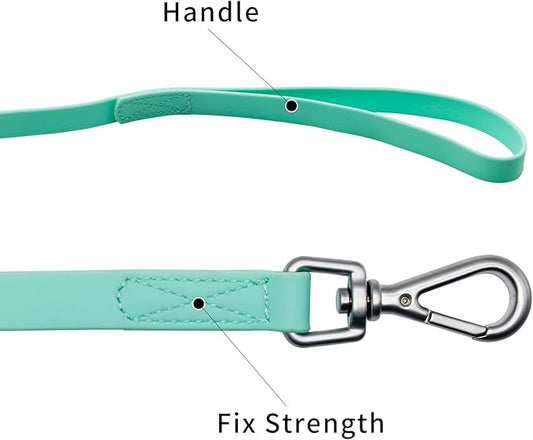 Waterproof Dog Training Leash 50FT 30FT 15FT 10FT 5FT Heavy Duty Recall Long Lead for Large Medium Small Dogs (15FT, Mint Green)