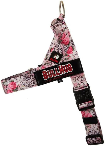 BULLHUG Adjustable Dog Harness– No Pull, No Choke – for English Bulldogs, French Bulldogs, Pugs & Broad-Chested Breeds – Easy, Safe Walks (Rosie, XL)