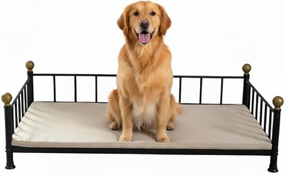 Golden Gate Beds XL Dog Bed – Fade-Resistant, Comfortable & Durable Pet Mattress – 49” x 31.5” x 14.5” – Ideal for All Breeds – Black Square Shape