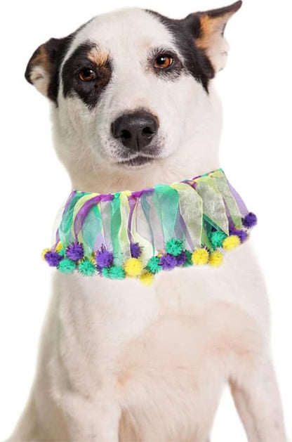 Christmas Pet Collar Ornaments Red Green Collar Adjustable Holiday Dress for Cat and Dog (A-L(45CM))
