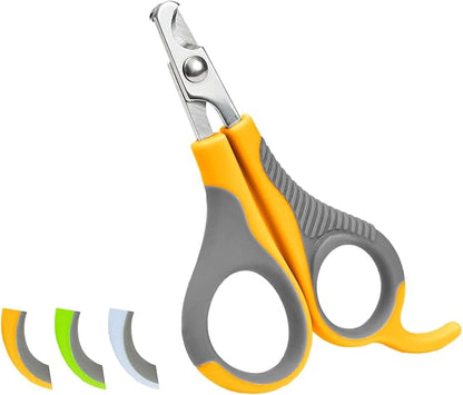 WePet Pet Nail Clippers U07.2, Professional Claw Trimmer, Scissor for Cats, Puppies, Kittens, Hamsters, Rabbits and Small Animals, Sharp, Safe, Small, Grey/Yellow