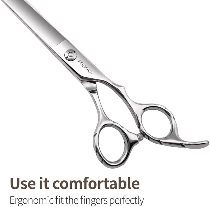 Professional Dog Grooming Scissors Straight 7.0'' Pet Grooming Shears for Cutting Dogs Thick Hair Small Medium Pet Cat (7.0 In, Straight)