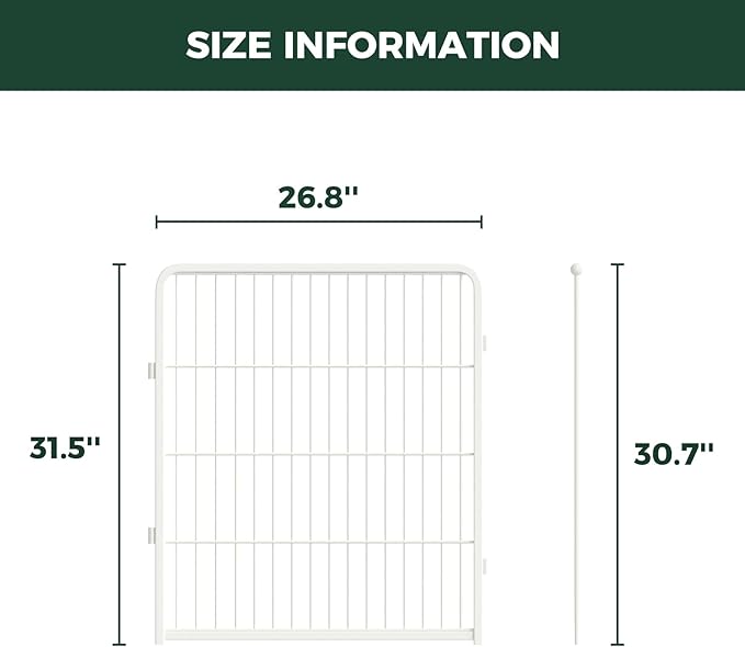 FXW Homeplus Unleashed Indoor Dog Playpen - Stress-Free and Safe Play, Heavy Duty 32 Inch 2 Panels Dog Pen for Puppy and Small Dogs, White│Patented