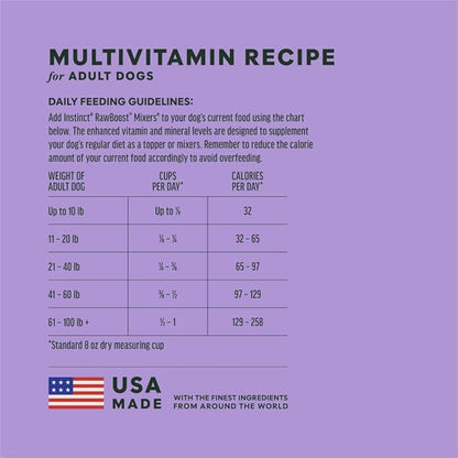Instinct Raw Boost Mixers Multivitamin for Adult Dogs Freeze-Dried Food Topper, 5.5 oz. Bag