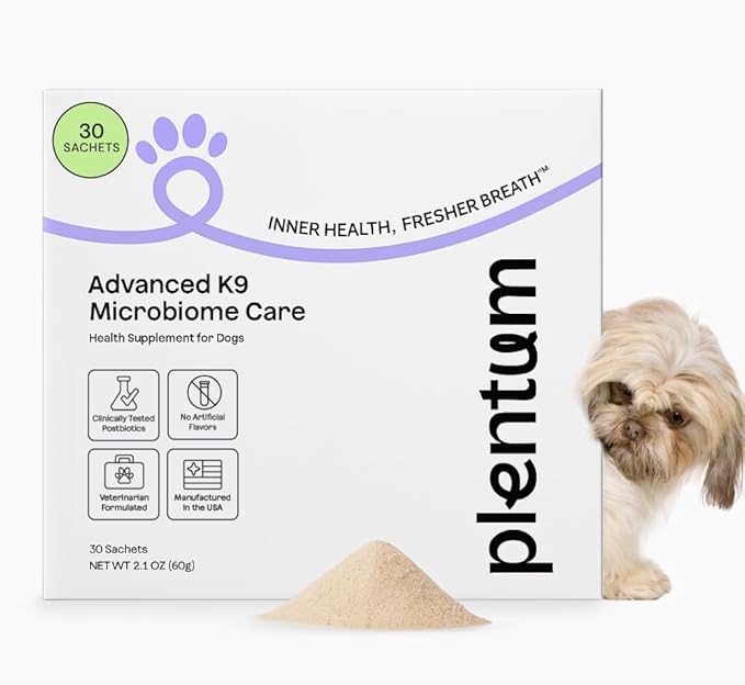 Daily Prebiotic + Postbiotic Dog Supplement Powder | 12-in-1 Support for Gut, Joints, Allergy, Immunity, Calming & Oral Health | Human-Grade Ingredients, No Artificial Flavors-No Fillers - 30 Sachets