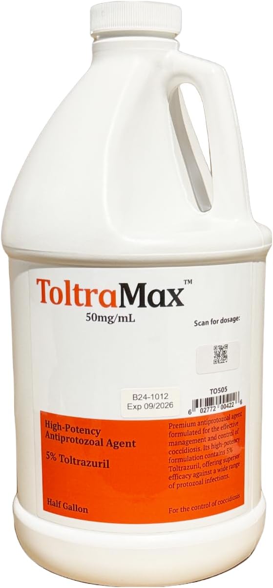 ToltraMax Toltrazuril 5.0% for Horses, Dogs, Cats, 1/2 Gallon, for Non-Food Chain Animals