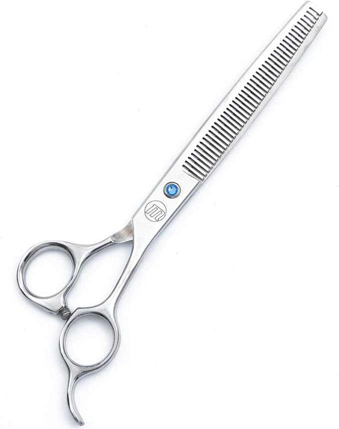 Professional Dog Scissors Set, 7 Inch/8 Inch Curved Chunkers & Thinning Shears with Grooming Comb
