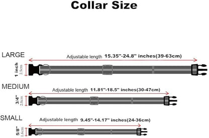 NIMBLE Dog Collar Waterproof Pet Collars Adjustable, Reflective, Durable Flex Poly Coated Nylon Basic Dog Collars 9 Colors in Size S/M/L (Large (15.35”-24.8”inches), Apricot Brandy red)