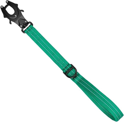 ICEFANG Short Dog Leash 25 Inch Reflective Nylon Traffic Leash with Padded Handle,Heavy Duty Auto Lock Swivel Clip for Medium Large Dogs No Pull Training Walking (Teal, 25 Inch)