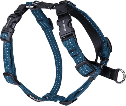 Wildebeest Valencia No Pull Dog Harness | Front and Back Leash Clips | Soft Padded Straps | Lightweight, Adjustable, Easy On/Off for Training and Dog Walking | Medium Navy