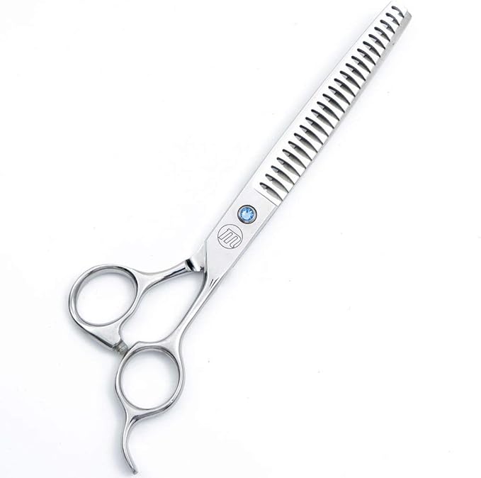 Professional Dog Scissors Set, 7 Inch/8 Inch Curved Chunkers & Thinning Shears with Grooming Comb