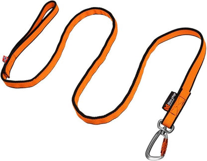 Non-stop dogwear Bungee Leash Elastic Dog Leash for Sports Like Running, Biking and Skiing with Dogs, Black/Orange, Size 2.0 m / 23 mm