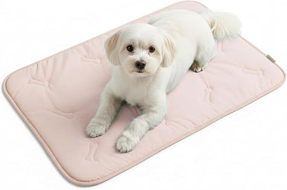 Dormora Cooling Pet Mat – 35x23 Dog or Cat Cool & Comfy, Soft Breathable Self-Cooling Pad, Pet-Safe, Durable, Perfect for Hot Weather, Naps, Crates, Cars, Couch, Washable & Easy to Take Anywhere, Pink