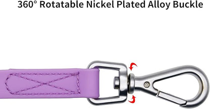 Waterproof Dog Training Leash 50FT 30FT 15FT 10FT 5FT Heavy Duty Recall Long Lead for Large Medium Small Dogs (15FT, Purple)